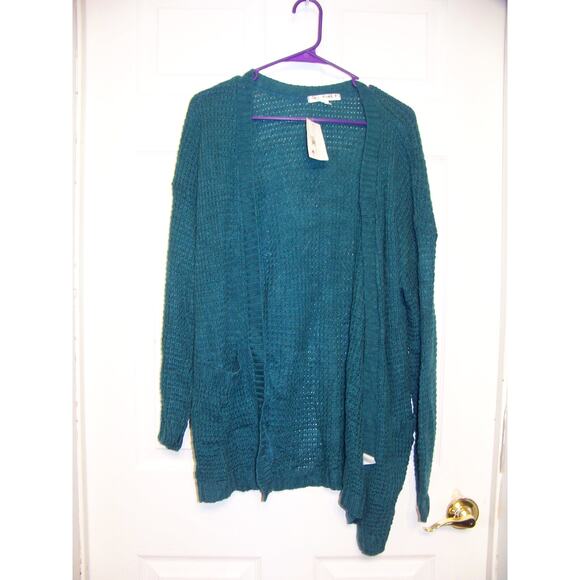Say What? Green Cardigan Size L - Picture 1 of 2